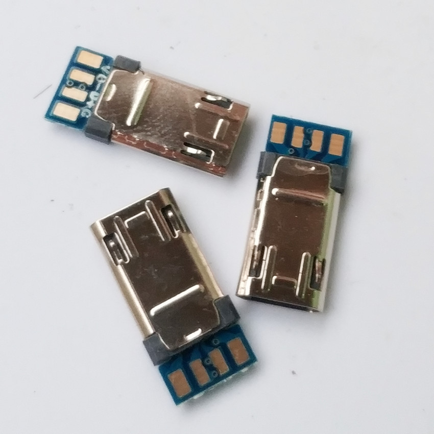 MICRO 5P 雙面插公頭 不分正反雙用插頭 帶板加長外露 數(shù)據(jù)充電板   0.55
