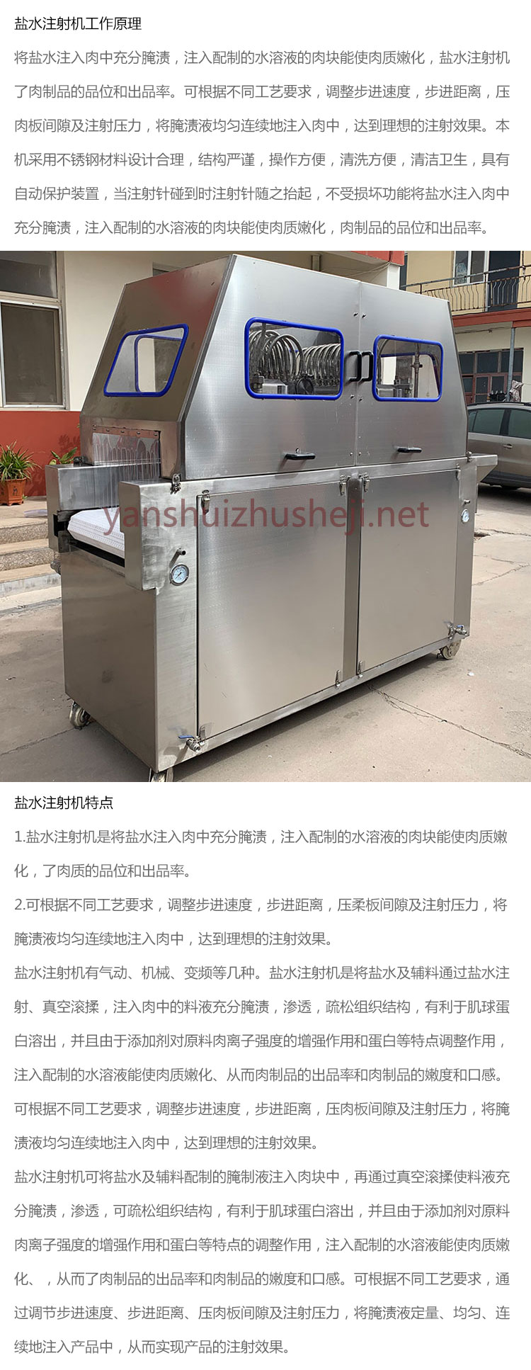 肉塊魚肉雞鹽水注射機(jī)設(shè)備注鹽機(jī)